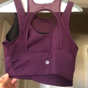 Mesh front sports bra